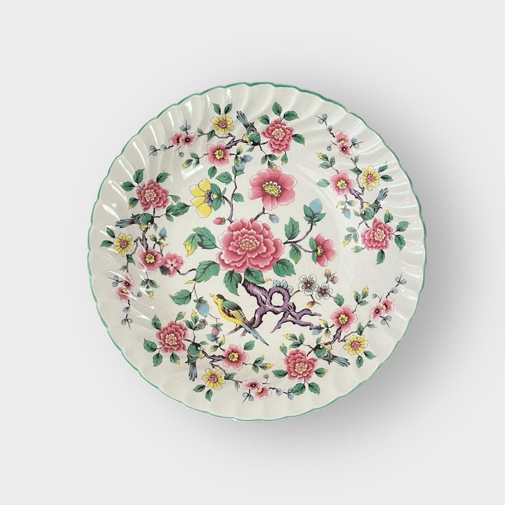 James Kent Old Foley Chinese Rose 8” Medium Plate Dish made In England Vintage